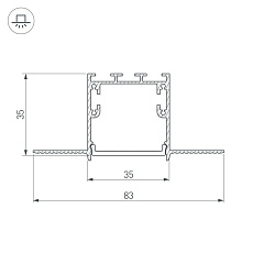 Коннектор L-образный Arlight SL-Linia32-Fantom 030097 2