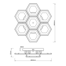 Потолочная светодиодная люстра Escada Hexagon 10204/7LED 1