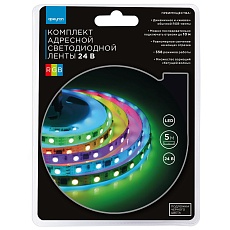 Комплект адресной светодиодной ленты Apeyron 14,4W/m 60LED/m 5050SMD RGB 5M 10-94 5