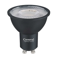 Лампа General GLDEN-MR16-DIF-10-230-GU10-6500 Черная Dif 30