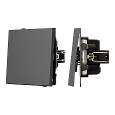 Механизм звонкового выключателя SWT-TENDO-MKR1-SFPL-GR (230V, 10A) Arlight 054589