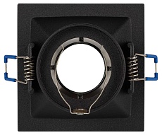 Светильник встраиваемый декоративный ЭРА KL102 BK/CH под лампу MR16 GU5.3 черный/хром Б0056356 1