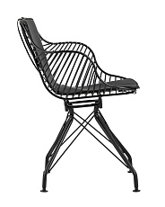Кресло Stool Group Thomas черное с черной подушкой TMS-18A-P18 BL/BL 1