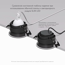 Встраиваемый светильник Denkirs Deep DK3103-BK 3