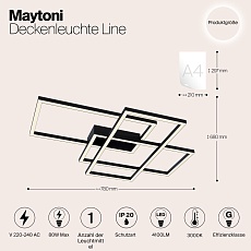 Потолочный светодиодный светильник Maytoni Line MOD015CL-L80B 3