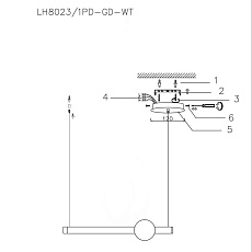Подвесной светодиодный светильник Lumien Hall Greniya LH8023/1PD-GD-WT 1