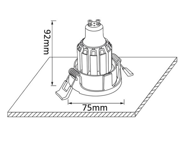 Встраиваемый светильник Crystal Lux CLT 003С1 WH Фото № 3