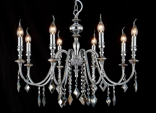 Подвесная люстра Crystal Lux MERCEDES SP8 CHROME/SMOKE Фото № 3