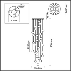 Подвесная светодиодная люстра Odeon Light Crystal 5008/120L 5