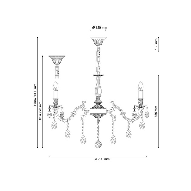 Подвесная люстра Lucia Tucci Firenze 141.8 Antique Фото № 2