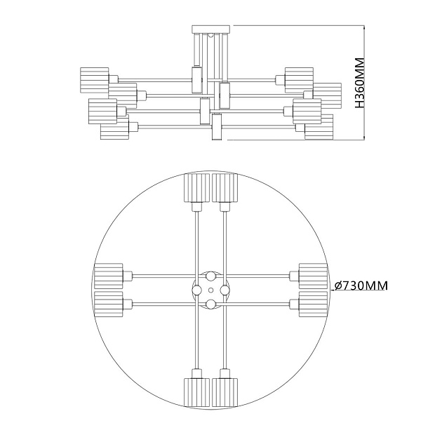 Потолочная люстра Escada Reflex 1140/8P Фото № 2