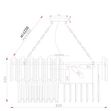 Подвесная люстра Garda Decor 62GDM-81008-800 1