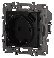 Розетка ЭРА Elegance 14-4108-05 2P+E 16A-250В со шторками с USB type-A+C 5В-3А антрацит Б0067724 3