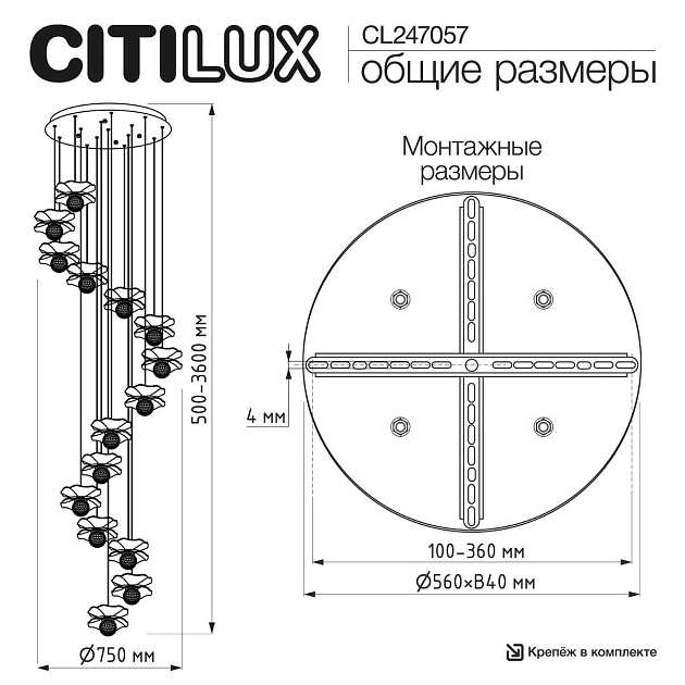 Люстра Citilux SIGNATURE CL247057 Фото № 16
