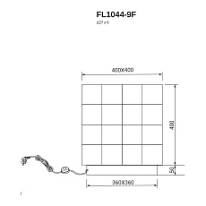 Торшер Fluorite Basis FL1044-9F 4