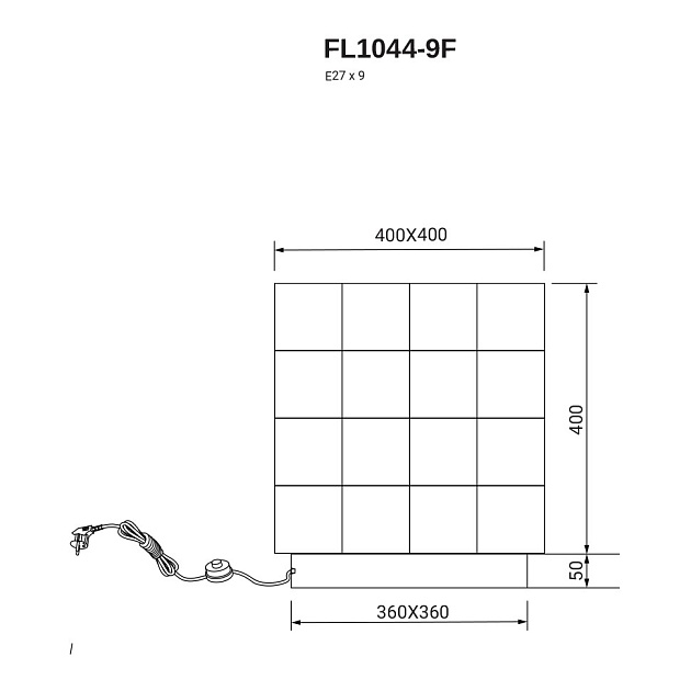 Торшер Fluorite Basis FL1044-9F изображение 5 Торшер Fluorite Basis FL1044-9F Фото № 5