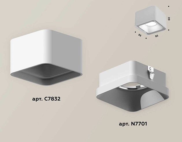 Комплект потолочного светильника Ambrella light Techno Spot XC (C7832, N7701) XS7832001 Фото № 2
