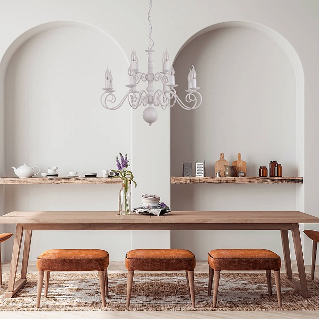 Подвесная люстра Arte Lamp A1129LM-12WH Фото № 7