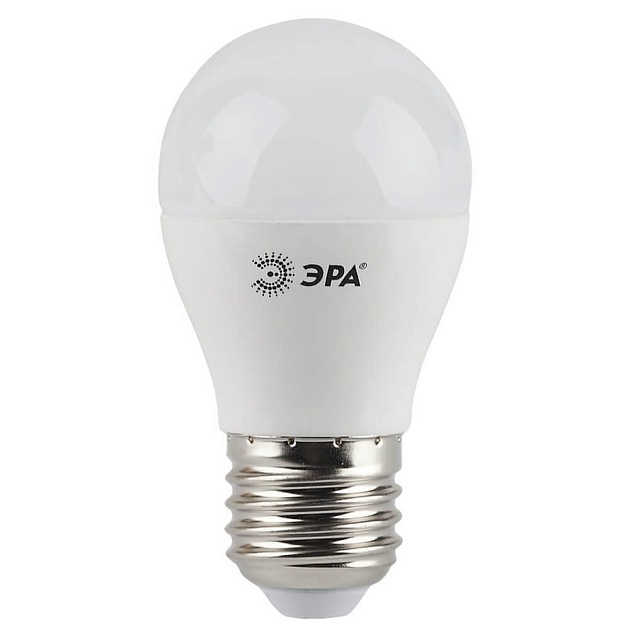 Лампа светодиодная ЭРА E27 5W 4000K матовая LED P45-5W-840-E27 Б0028488 фото 