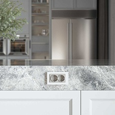 Розетка двойная с заземлением (дымчатый) W1272004/ a069774 1