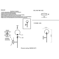 Бра Crystal Lux Marzo AP1 Bronze/Transparente 1
