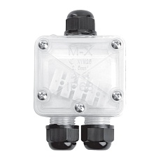 Коробка распределительная Stekker LD538 водонепроницаемая на 3 выхода, 450V, 110х70х35, прозрач 50130 1