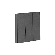 Выключатель STRONG 3 кл 10А с/у графит KRANZ KR-78-0707-6 3