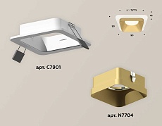 Комплект встраиваемого светильника Ambrella light Techno Spot XC (C7901, N7704) XC7901004 1
