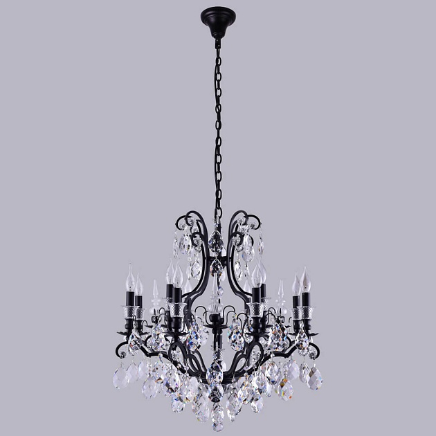 Подвесная люстра Crystal Lux Magnifico SP13 Black/Transparent Фото № 1
