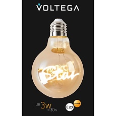 Лампа светодиодная филаментная Voltega 271 E27 3W 2400K желтая 8583 3