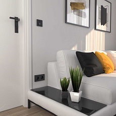 Выключатель Werkel Hammer двухклавишный с подсветкой черный W1220108 4690389162374 1