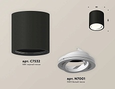 Комплект накладного светильника Ambrella light Techno Spot XS7532001 SBK/SWH черный песок/белый песок (C7532, N7001) 2