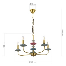Подвесная люстра Evoluce Attic SLE1117-203-05 2