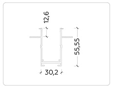 Шинопровод встраиваемый Ambrella Light Track System Magnetic 220V GL1009 1
