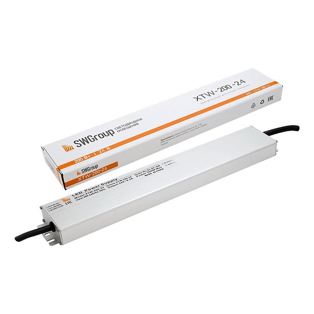 Блок питания SWG 24V 200W IP67 8,3A XTW-200-24 003074 Фото № 1