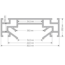 Закладной профиль для натяжного потолка Denkirs TR3030-AL 1