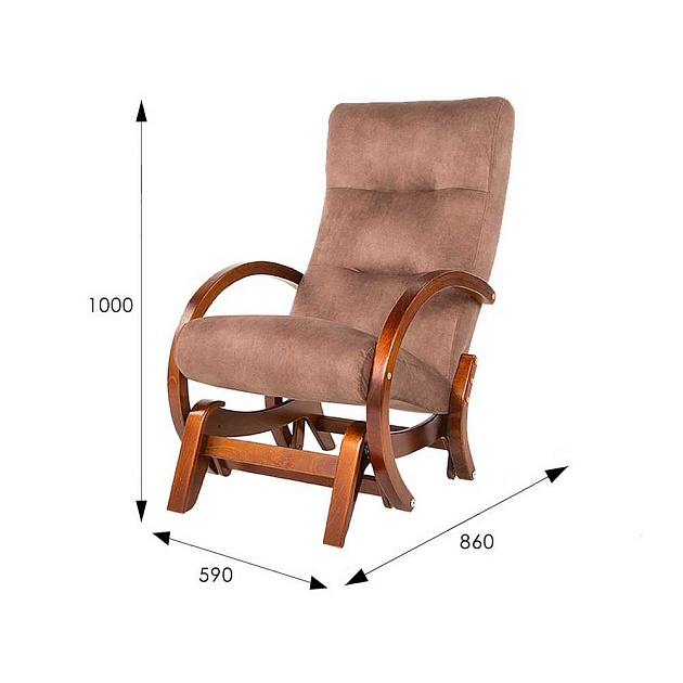 Кресло-качалка Мебелик Мэтисон 006492 Фото № 3