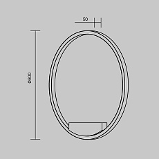 Настенный светодиодный светильник Maytoni Modern Rim MOD058WL-L50WK 1