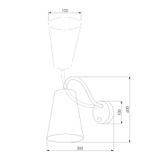 Бра TK Lighting 2448 Wire Colour 1