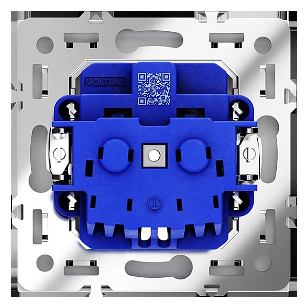 Розетка встраиваемая Voltum S70 с заземлением и защитными шторками, 16А, (белый матовый) VLS040202 Фото № 7