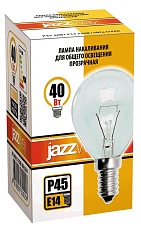 Лампа накаливания Jazzway E14 40W 2700K прозрачная 3320256 1