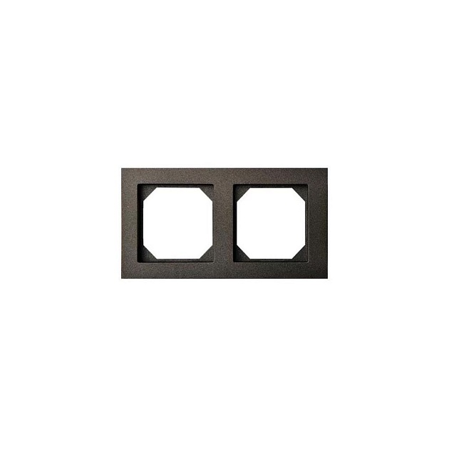 Рамка 2-постовая Liregus Epsilon антрацит 28-117 Фото № 1