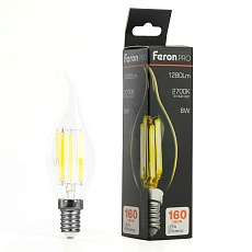Лампа светодиодная Feron.PRO LB-1218 Свеча на ветру E14 1280LM 8W 175-265V 2700K 51265 1