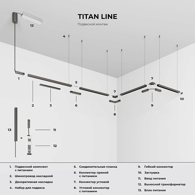 Подвесной комплект Elektrostandard Titan Line 85009/00 a069726 Фото № 3