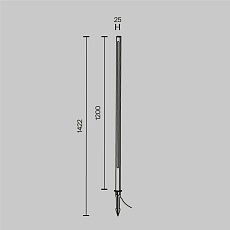 Уличный светодиодный светильник Maytoni Pole O440FL-L18GF3K 1