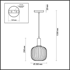 Подвесной светильник Lumion Suspentioni Merlin 4452/1 3