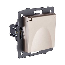Розетка штепсельная SCHUKO 16A/250 В с крышкой, золотой Kollinger REA-006GD для Aspekt, Eleganz, Reflex 1