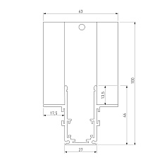 Коннектор L-образный внутренний Elektrostandard Slim Magnetic 85212/00 a067498 1