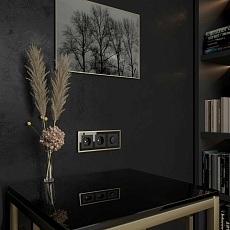 Рамка Werkel Baguette на 3 поста черный/латунь W0032852 4690389185809 2