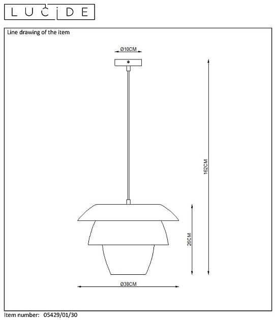 Подвесной светильник Lucide Jericho 05429/01/30 изображение 6 Подвесной светильник Lucide Jericho 05429/01/30 Фото № 6